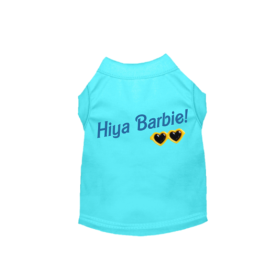 Hiya Barbie Dog Shirt (Color: White, size: L)