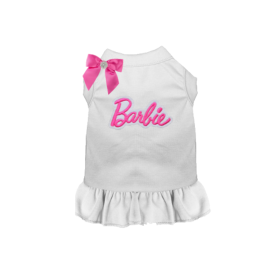 Barbie Bow Dog Dress (Color: Blue, size: XS)