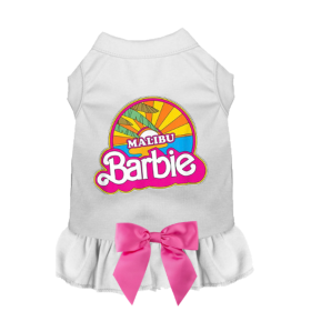 Malibu Barbie Sunset Dog Dress (Color: White, size: 2XL)