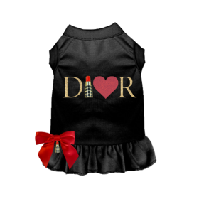 Miss Dior-able Lipstick Dress- Dog Dress (size: L)