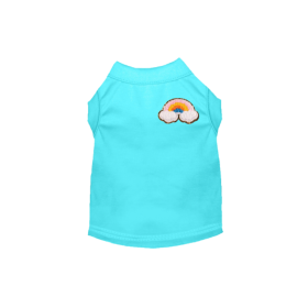 Chenille Rainbow (Color: Aqua, size: X Large)