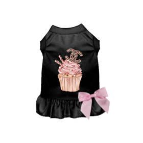 Chewnel Cupcake Dress (Color: Black, size: medium)