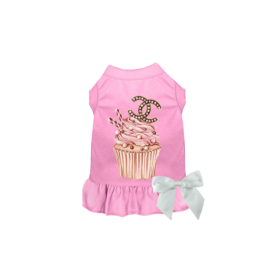 Chewnel Cupcake Dress (Color: Pink, size: large)