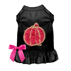 Chiffon Rose Halloween Pumpkin Dress (Color: Black, size: small)