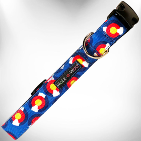 Colorado and Texas Dog Collars (Color: Colorado Blue, size: XS 5/8" width fits 8-12" neck)