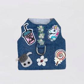 Cool Pup Dog Harness (Color: Blue Flowers, size: XS)
