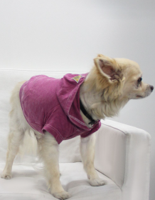 Doggy Hoodie French Terry (Color: Magenta, size: large)