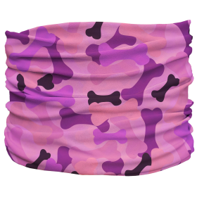 Bone Camo Pup Scruff (Color: Pink, size: 2XL)