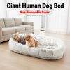 Human Dog Bed, 71"x45"x12" Size Fits You and Pets, Non-removeable Cover, Washable Faux Fur Dog Bed for People Doze Off, Napping Orthopedic Dog Bed